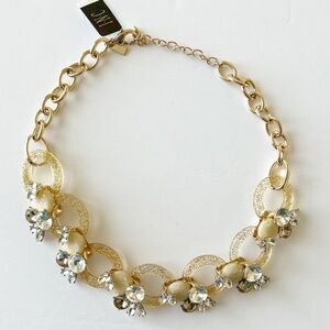 INC International Concepts Womens Gold Glitter Resin Crystal Link Necklace